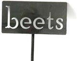Classic Metal Garden Markers 19 Inches Tall (beets, Raw, Unfinished Steel (will rust with time))