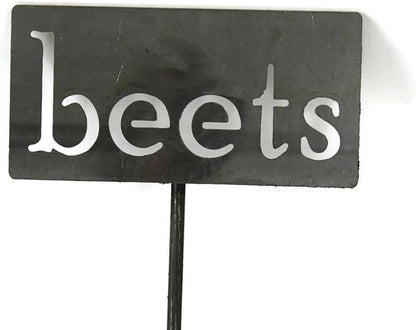 Classic Metal Garden Markers 19 Inches Tall (beets, Raw, Unfinished Steel (will rust with time))