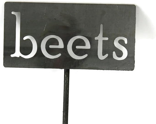 Classic Metal Garden Markers 19 Inches Tall (beets, Raw, Unfinished Steel (will rust with time))