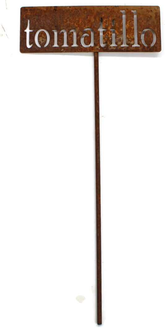 Classic Metal Garden Markers 19 Inches Tall (tomatillo, Naturally Rusted)
