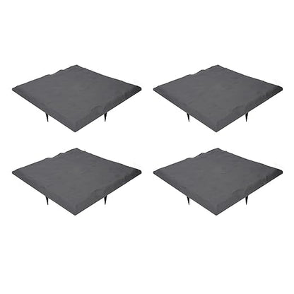 Keenso Unique Textured Stepping Stones, Weatherproof Garden Decoration for Outdoor Walkways (Gray)