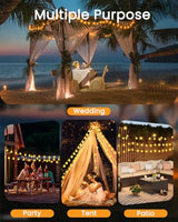 2 Pack 64FT 100 LED Solar String Lights - Warm White