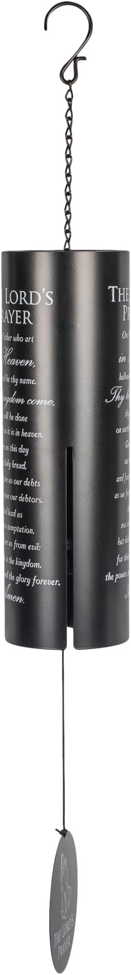 The Lord's Prayer Our Father Who Art in Heaven Black 35 inch Metal Wind Chime
