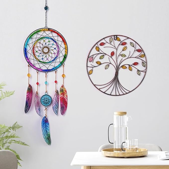 SEINHIJO Metal Arrow Wind Chimes Sandblasted Glass Decor Wall Art Memorial Gift for Outdoor Indoor Mom 21.7 Inch