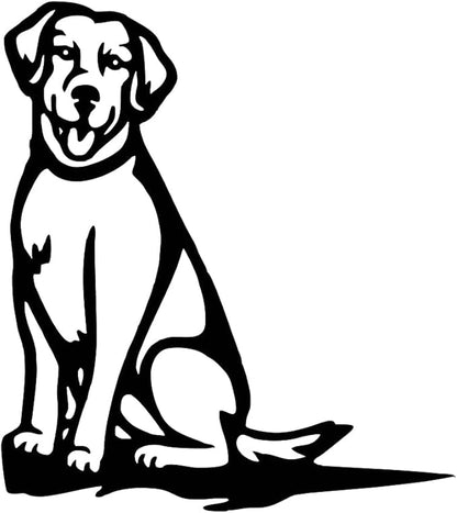 Adorable Dog Stake Decoration Yard Garden Outdoor Metal Art Dog Silhouette Decoration Steel Dogs Statue Adorable Ornament Gift (Labrador Retriever)