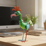 19'' Tall Metal Rooster Statue, Funny Rooster Sculpture Garden Decor, Metal Yard Art for Farmhouse, Lawn, Garden
