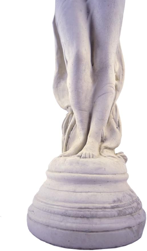 Modern Artisans Classic Victorian Style Girl with Dove Cast Stone Garden Muse Statue, 28", American Made