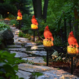 Dazzle Bright 2-Pack 22.5" Cardinal Solar Stake Light - Red