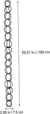 VOSAREA Decorative Copper Gutter Downspout Chain 1M Garden Rainwater Diverter Hummingbird Design for Outdoor Winter Drainage