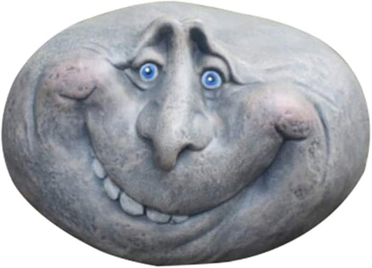 Funny Garden Decoration Funny Face Rock Art Sculpture Decoration Yard Art Face Resin Sculpture Mystical Garden Stones for Indoors Outdoors Patio