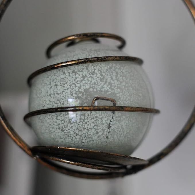 Retro Pendant Sculpture Garden Courtyard Balcony Indoor Iron Ornaments 5.5X3.5X14.1Inch