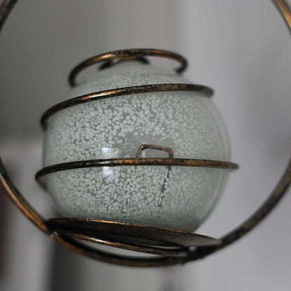 Retro Pendant Sculpture Garden Courtyard Balcony Indoor Iron Ornaments 5.5X3.5X14.1Inch