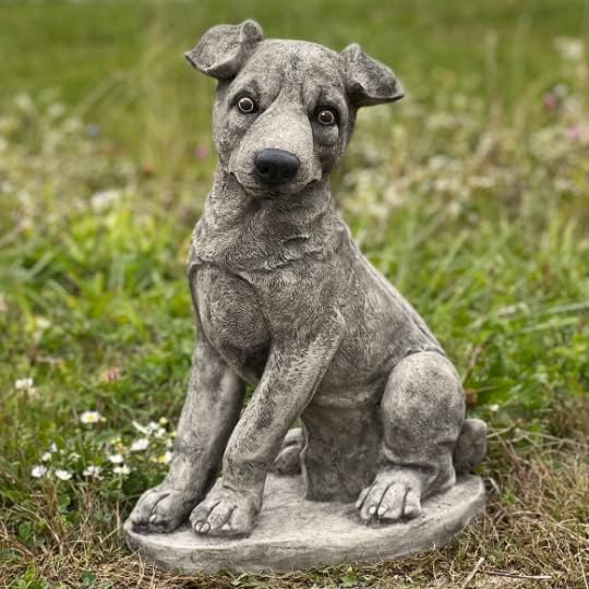 Jack Russell Terrier Statue Life Size Dog Sculpture Jack Russell Figurine Dog Garden Statue