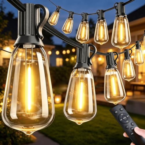 Outdoor String Lights - 100Ft Waterproof ST38 Dimmable Shatterproof