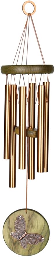 Woodstock Chimes Signature Collection, Woodstock Habitats Chime, 17'' Green, Butterfly Habitats and Nature Wind Chimes for Outdoor, Patio, Home or Garden Décor (HCGB)