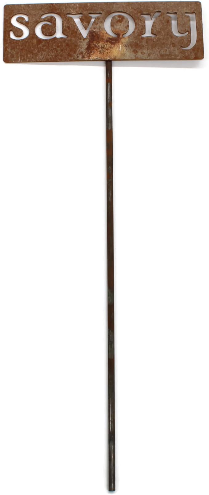 Classic Metal Garden Markers 19 Inches Tall (savory, Naturally Rusted)