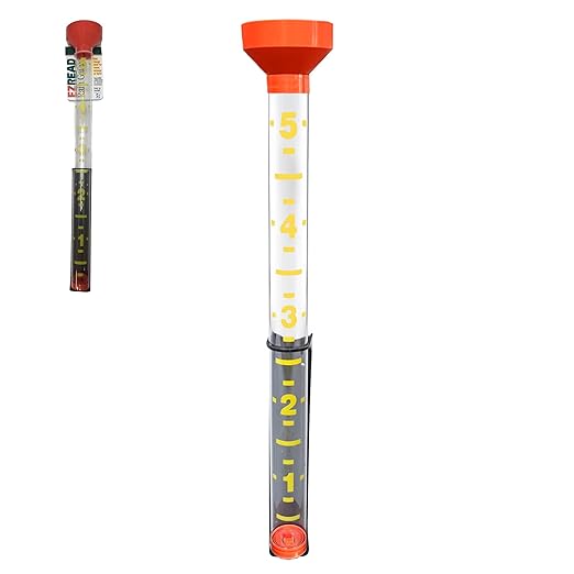 Headwind EZRead 26” Giant Professional Outdoor rain Gauge, USA Made Heavy Duty All Weather Freeze Proof mountable with Float, Orange (820-0017)