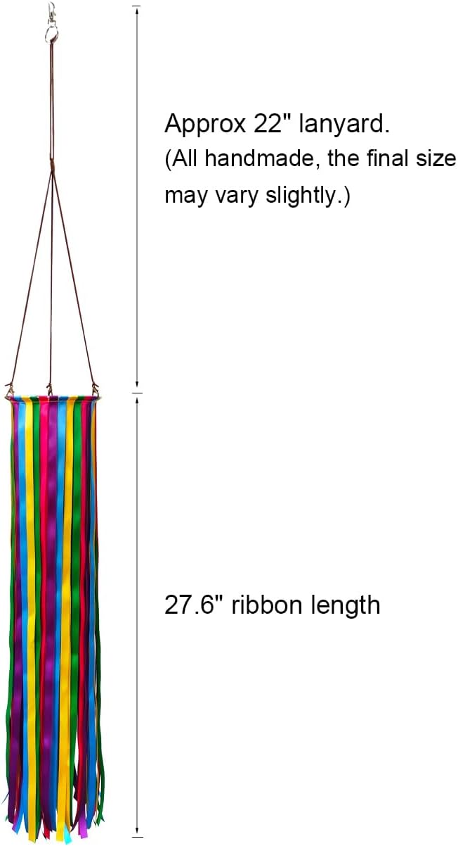 Satin Ribbon Windsock Streamer, Outdoor Decorations for Your Patio, Garden, Yard, Dock and Camper, 49-Inch, WS-49K-01