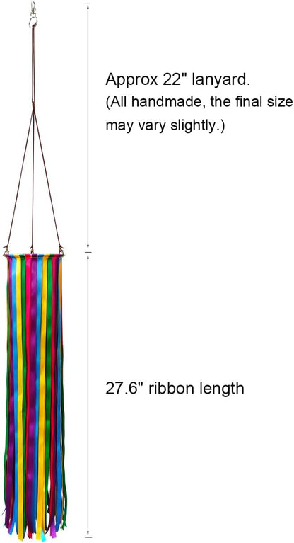 Satin Ribbon Windsock Streamer, Outdoor Decorations for Your Patio, Garden, Yard, Dock and Camper, 49-Inch, WS-49K-01