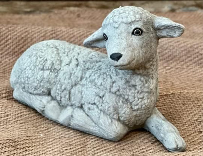 Realistic Lamb Handmade Religious Statue Outdoor Sculpture Garden Ornament Sheep Concrete Figure