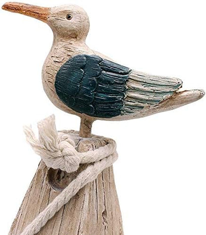 Resin Seagull Statue Coastal Bird Figurine Garden Outdoor Indoor Nautical Decor 11 Inch