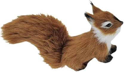 Mipcase Simulation Squirrel Garden Decor 4.72X3.14X1.18In Outdoor Lawn Statue Realistic Resin Ornament for Patio Yard Landscape Decoration