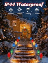 C9 LED Christmas Pathway Lights 7Ft - Multicolor, Connectable