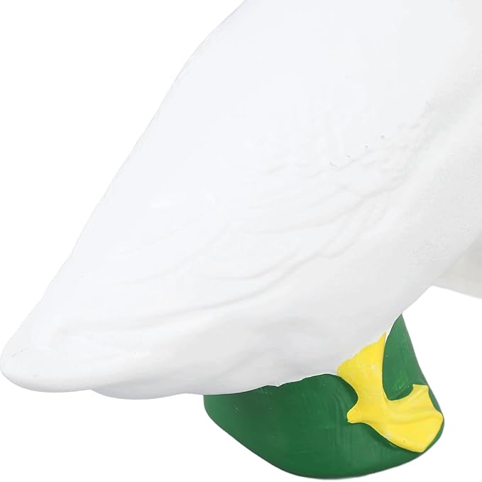 Garden Statues Goose Statue 7Inch White Goose Figurine Ornament Desktop Animals Figurines Car Decoration Farm Craft Decoration Yard Ornaments Decor