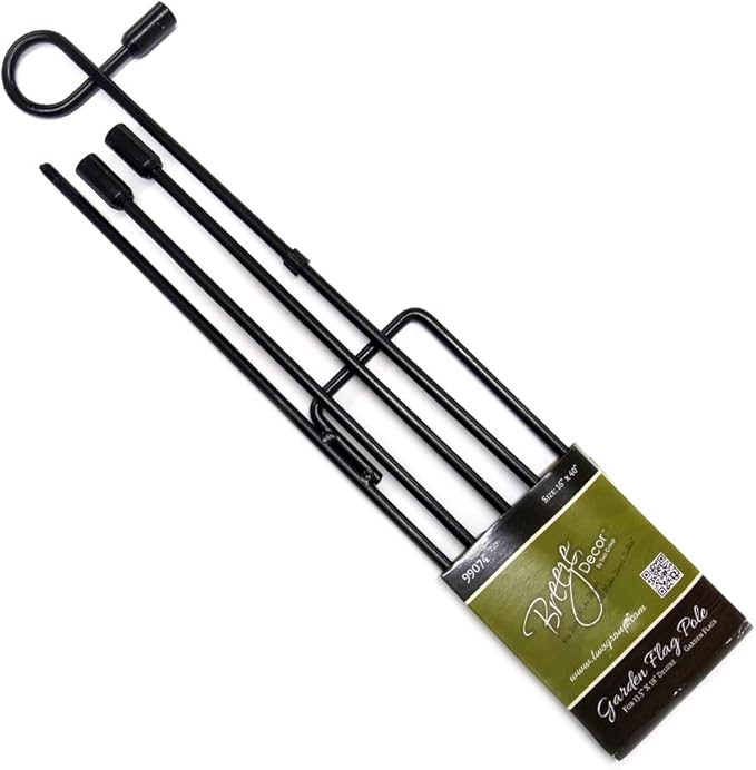 Garden Flag Pole For Outside Lawn Grave Yard Decor Cemetery Decorations Outdoor American Banner Tapestry Home Front Door Gifts Accessories 4 pcs Breakdown Stand Hardware Post Small House Banner Holder 16"W x 40"H