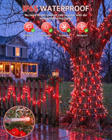 33FT 100 LED Red Christmas Twinkle String Lights