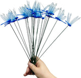 Garden Royal Blue Dragonfly Stakes with Sticks,25 pcs 3D Removable Fake Dragonfly,25 pcs 10" Waterproof Shaking Head Dragonflies Ornaments Garden Decor for Outside,Plant Decoration and House Warmings