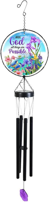 Briarwood Lane with God Illuminated Wind Chime