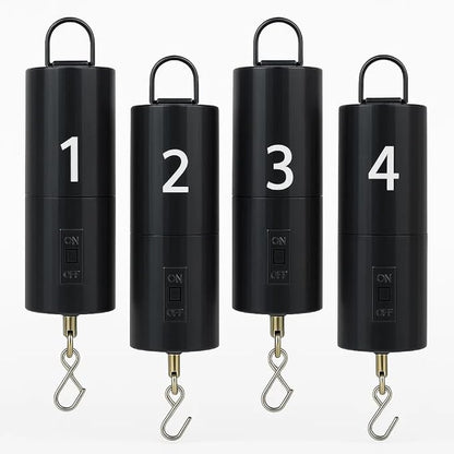 4 Pack Wind Spinner Motor Hanging Display Motor Battery Operated 20 RPM Rotating Motor Multi-Purposes for Wind Spinner Mobile Yard Decor Hanging Ornament Outdoor Sculptures-Medium Speed (4 Pcs Black)