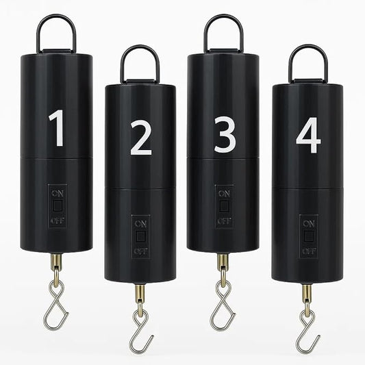 4 Pack Wind Spinner Motor Hanging Display Motor Battery Operated 20 RPM Rotating Motor Multi-Purposes for Wind Spinner Mobile Yard Decor Hanging Ornament Outdoor Sculptures-Medium Speed (4 Pcs Black)