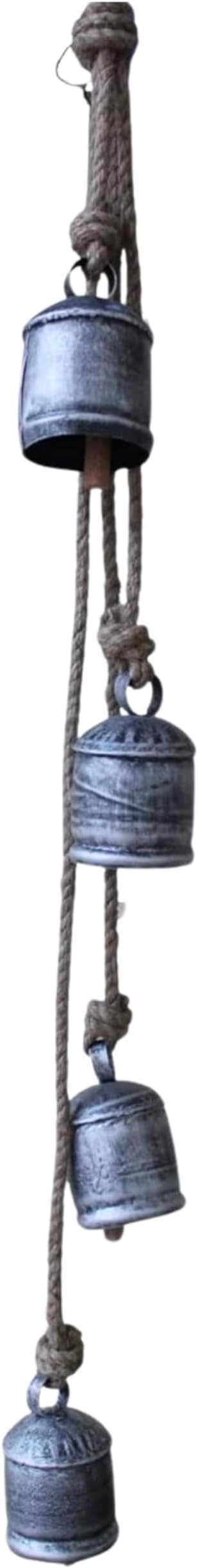 Mango Gifts Vintage Bells Hanging Chimes with Rope Tranquil Wind Chimes for Garden Outdoor and Patio (MGT20)