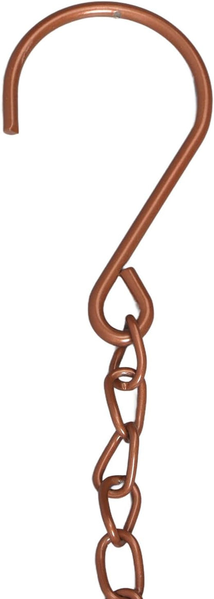 Hanging Rain Chain Metal Chime with Hooks Soothing Sounds Effective Gutter Drainage Catcher for Balcony Courtyard