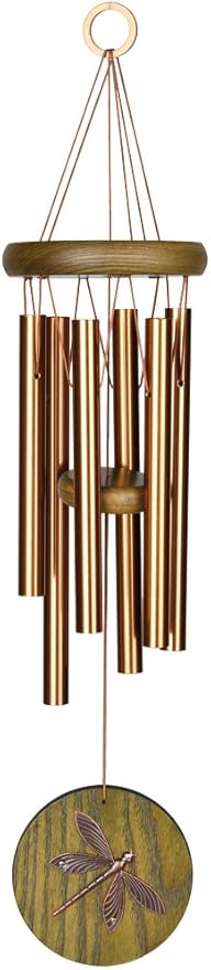 Woodstock Chimes Signature Collection, Woodstock Habitats Chime, 17'' Green, Dragonfly Habitats and Nature Wind Chimes for Outdoor, Patio, Home or Garden Décor (HCGD)