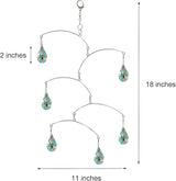 DIY Crystal Sun Catcher Wind Chime, Hanging Prisms Rainbow Maker Suncatcher for Home and Garden Decoration (FL-50AB-6PP)