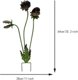 Metal Carnivorous Plant Garden Stake, Outdoor Yard Lawn Decoration, Spiky Venus Flytrap Garden Art, Halloween Garden Ornament, Creepy Plant Lawn Decor 64cm