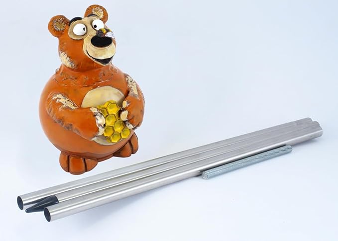 Ceramic Decoration for Garden and Yard | Outdoor Ornament with Stake | Bear | GKR70