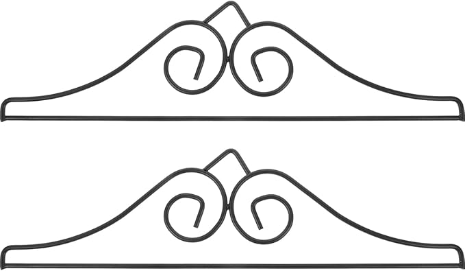 Toddmomy Garden Flag Wall Hanger, 2Pcs Metal Garden Flag Hanger Banner Holder for Lawn Porch Wall