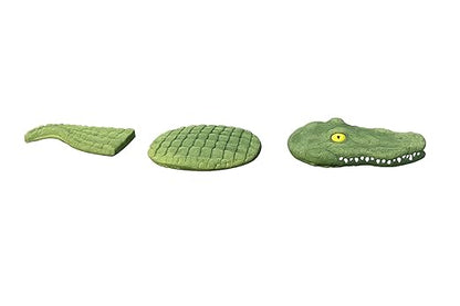 Solid Rock Stoneworks Crocodile 3-Piece Stepping Stone Set – Concrete Garden Decor – Fun Outdoor Pathway Accent – Handcrafted Alligator Design – Made in USA