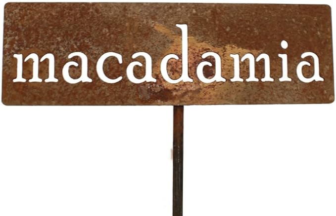 Classic Metal Garden Markers 19 Inches Tall (macadamia, Naturally Rusted)
