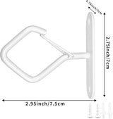 6 Pcs White Ceilling Hooks for Hanging Plants Holder with Safety Buckle,Ceiling Decor Hook Heavy Duty,Metal Plant Hanger Indoor&Outdoor.Hooks for Hanging Plants,Wind Chime,Bird Feeders