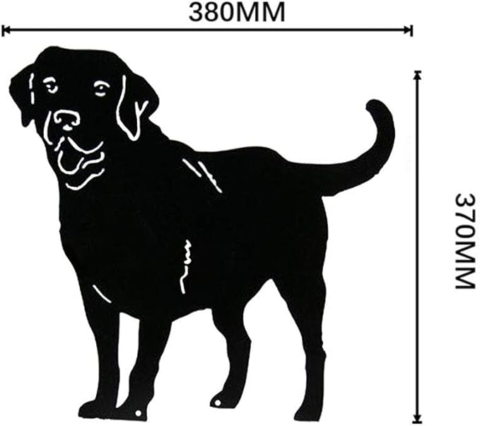 Silhouette Dog Outdoor Decorative Garden Stakes for Yard, Lawn, Patio, Pathway, Stake Garden Metal Dog Garden Stakes, Yard Decor Art Lawn, Outdoor Decor Animal Silhouette Statues