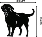 Silhouette Dog Outdoor Decorative Garden Stakes for Yard, Lawn, Patio, Pathway, Stake Garden Metal Dog Garden Stakes, Yard Decor Art Lawn, Outdoor Decor Animal Silhouette Statues