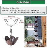 Decorative Rain Chains Waterfall, Rain Catcher Chain Copper, 2.4m/2.6m/2.8m/3.2m Aluminum Rain Chains for Gutters, Outside Water Diverter Rain Guide Chain for Patio Porch (1.5m/4.9ft)