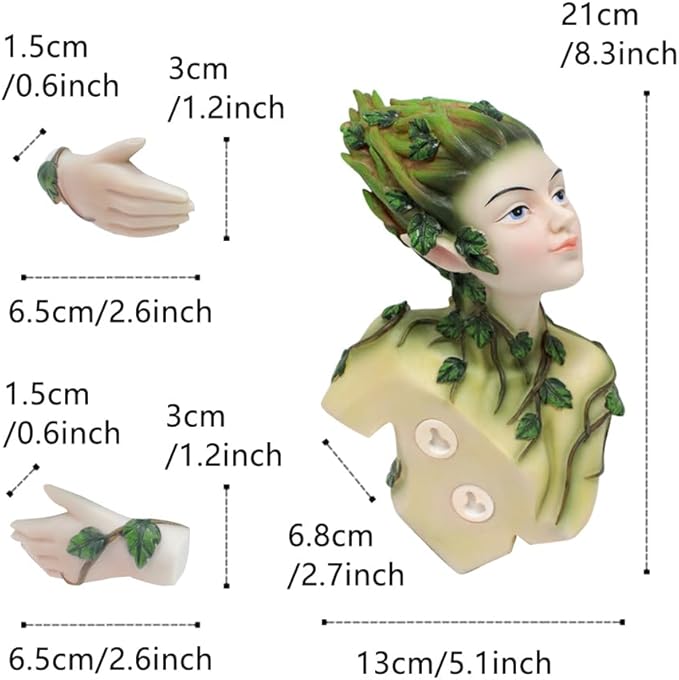 Outdoor Statues Decoration Fairy Tree Hugger Face Sculpture Peeker Courtyard Decoration Fairy Garden Ornament Figurines Art Yard Tree Hugger