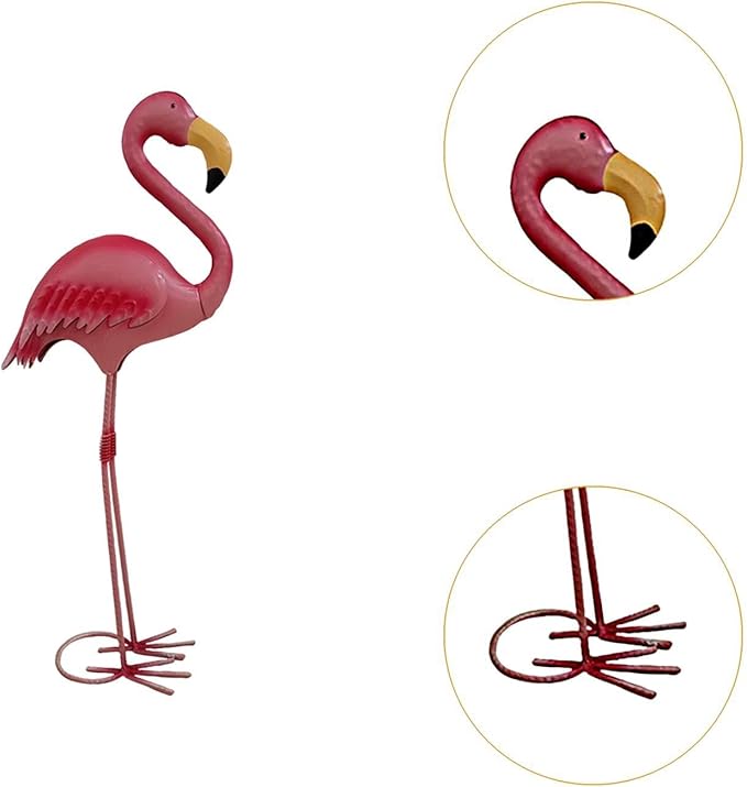 Garden Statue, Animal Figure, Sculpture, Crafts, Multifunctional Landscape Ornament, Metal for The Garden of, Height 50.5 cm