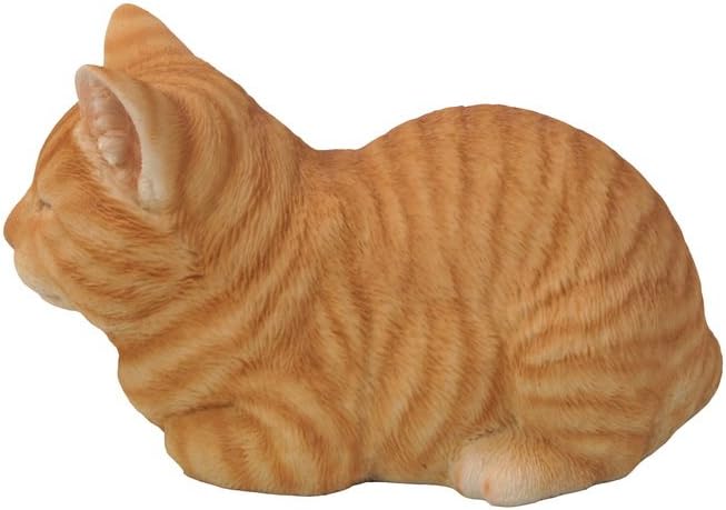 Hi-Line Gift Ltd Tabby Sleeping Cat Statue, Orange